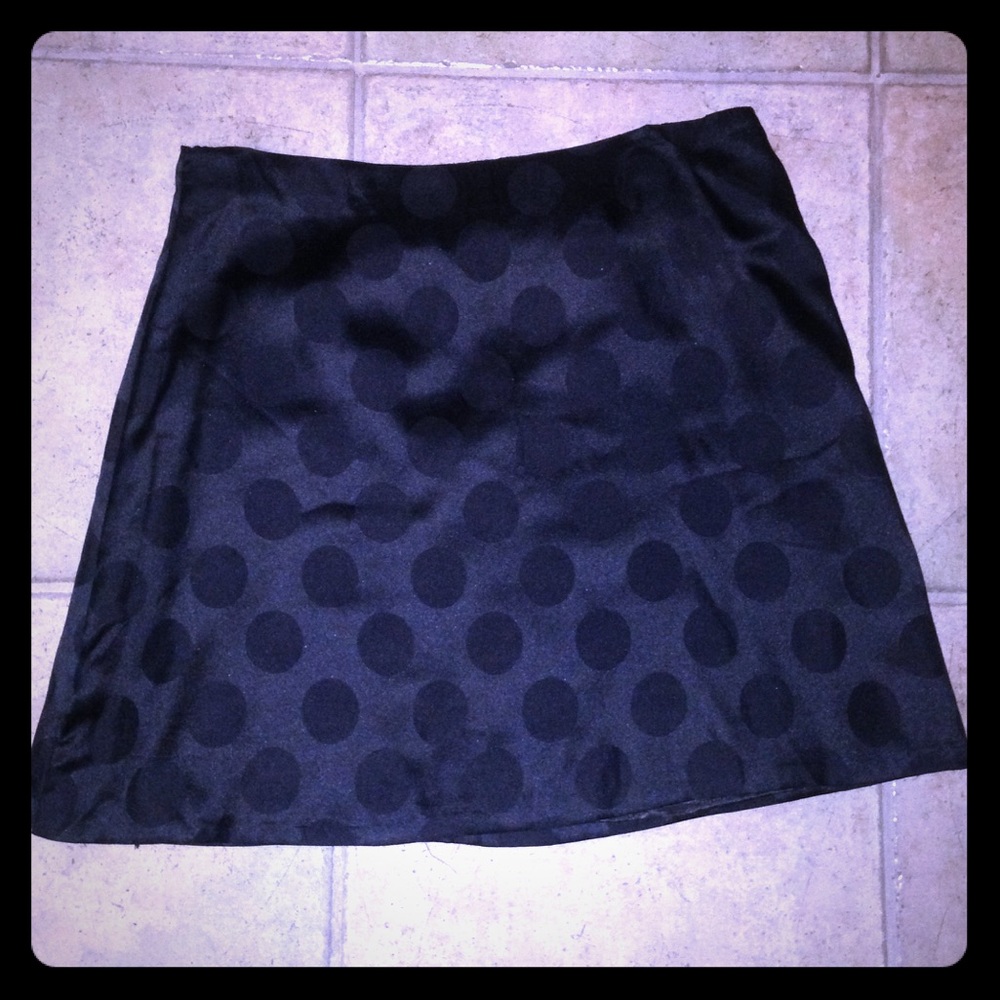 Polka dot polyester skirt